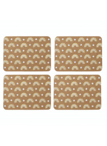 Creative Tops Cork Placemats, Set of 4, Rainbow Design