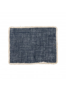 Creative Tops Rectangular Jute Placemats, Set of 4, Navy Blue