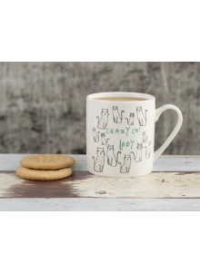 Crazy Cat Lady Novelty Porcelain Mug