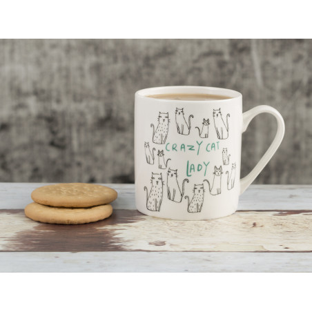 Crazy Cat Lady Novelty Porcelain Mug