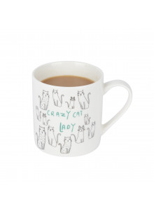 Crazy Cat Lady Novelty Porcelain Mug