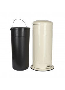 Living Nostalgia Antique Cream 30 Litre Pedal Bin