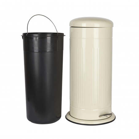 Living Nostalgia Antique Cream 30 Litre Pedal Bin