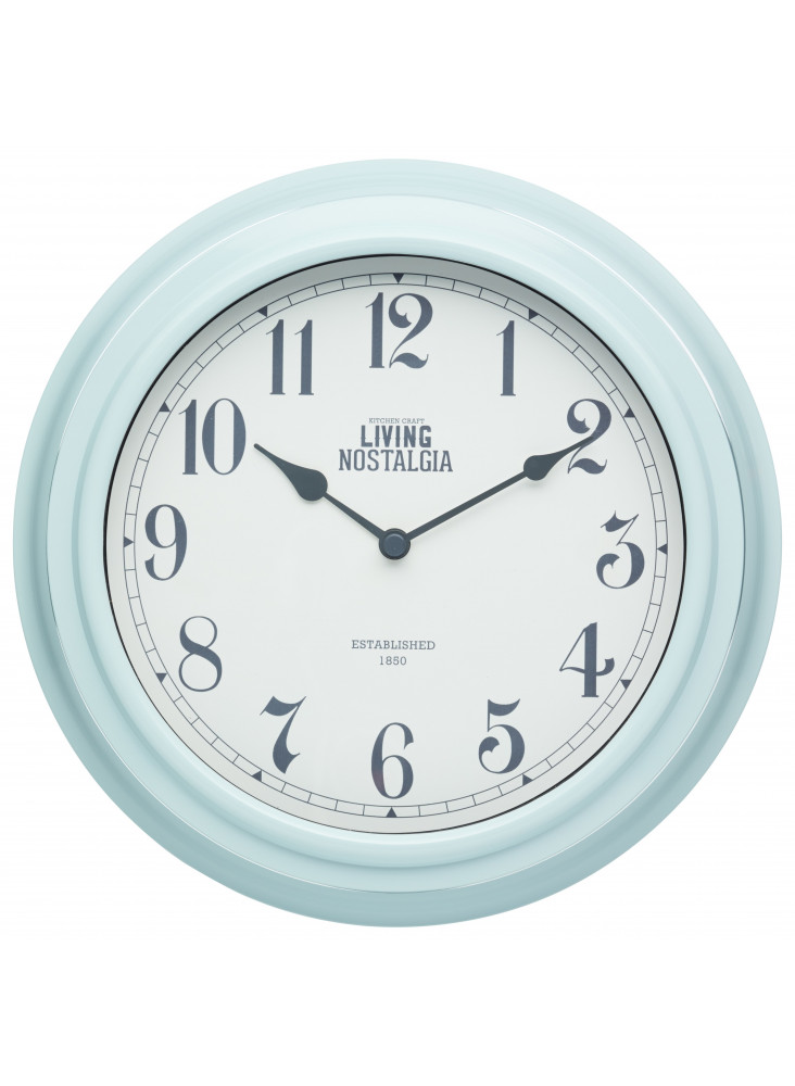Living Nostalgia Vintage Blue Wall Clock Living Nostalgia Vintage Blue Wall Clock
