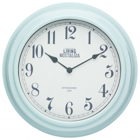 Living Nostalgia Vintage Blue Wall Clock