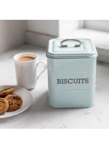 Living Nostalgia Vintage Blue Biscuit Tin