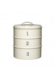 Living Nostalgia Antique Cream Three Tier Cake Tin Set