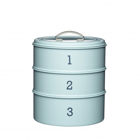 Living Nostalgia Vintage Blue Three Tier Cake Tin Set