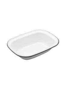 Living Nostalgia Enamel Oblong 22cm Pie Dish