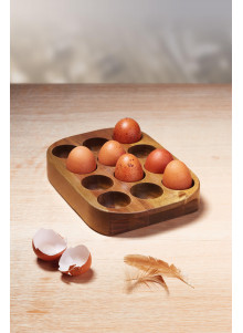 Natural Elements Acacia Wood Egg Rack