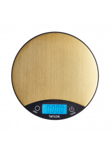 Taylor Pro Digital Dual 5Kg Kitchen Scales - Black & Brass