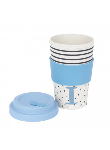 KitchenCraft 410ml Bamboo Letter "I" Reuseable Mug