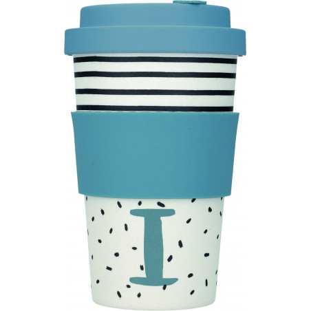 KitchenCraft 410ml Bamboo Letter "I" Reuseable Mug