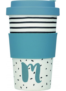 KitchenCraft 410ml Bamboo Letter "M" Reuseable Mug