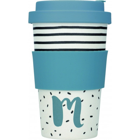 KitchenCraft 410ml Bamboo Letter "M" Reuseable Mug