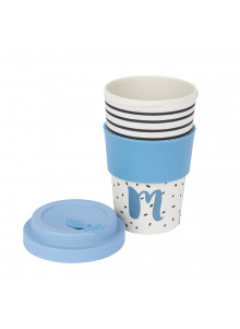 KitchenCraft 410ml Bamboo Letter "M" Reuseable Mug