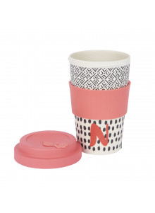 KitchenCraft 410ml Bamboo Letter "N" Reuseable Mug