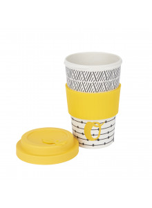 KitchenCraft 410ml Bamboo Letter "O" Reuseable Mug