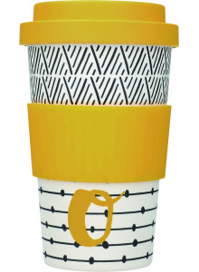 KitchenCraft 410ml Bamboo Letter "O" Reuseable Mug