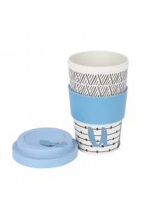 KitchenCraft 410ml Bamboo Letter "U" Reuseable Mug