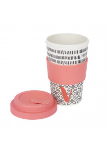 KitchenCraft 410ml Bamboo Letter "V" Reuseable Mug