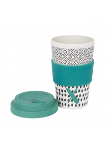 KitchenCraft 410ml Bamboo Letter "X" Reuseable Mug