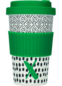 KitchenCraft 410ml Bamboo Letter "X" Reuseable Mug