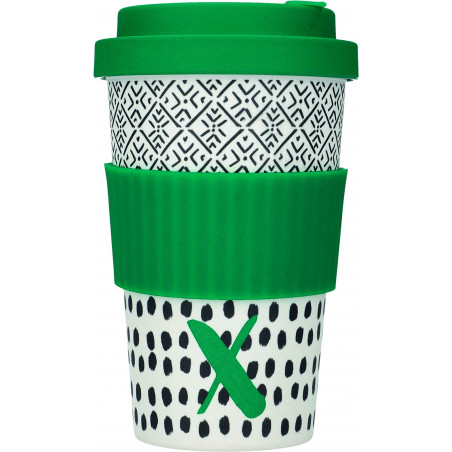 KitchenCraft 410ml Bamboo Letter "X" Reuseable Mug