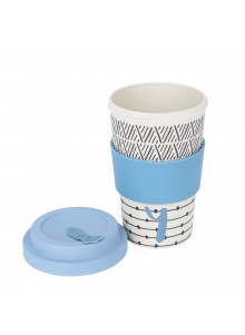 KitchenCraft 410ml Bamboo Letter "Y" Reuseable Mug