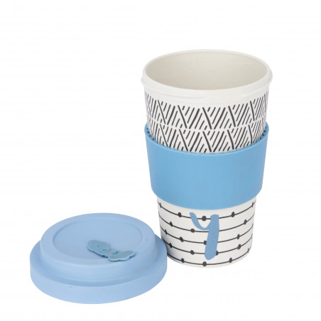 KitchenCraft 410ml Bamboo Letter "Y" Reuseable Mug