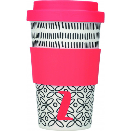 KitchenCraft 410ml Bamboo Letter "Z" Reuseable Mug