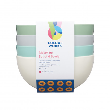 Colourworks Classics Set of Four Melamine Bowls