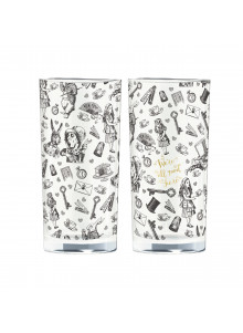 Victoria And Albert Alice In Wonderland Set of 2 High Ball Glasses