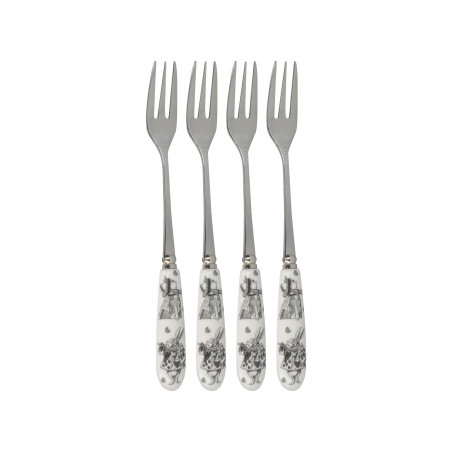 Victoria And Albert Alice In Wonderland Set of 4 Pastry Forks