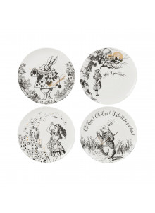 Victoria And Albert Alice In Wonderland Set of 4 Side Plates