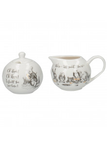 Victoria And Albert Alice In Wonderland Sugar Bowl And Creamer