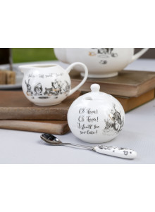 Victoria And Albert Alice In Wonderland Sugar Bowl And Creamer