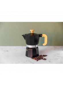 La Cafetière Venice 3 Cup Black Aluminium Espresso Maker