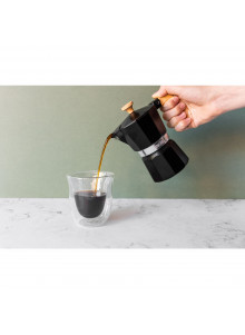 La Cafetière Venice 6 Cup Black Aluminium Espresso Maker