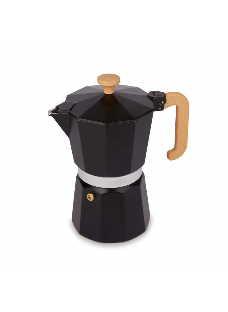 La Cafetière Venice 6 Cup Black Aluminium Espresso Maker