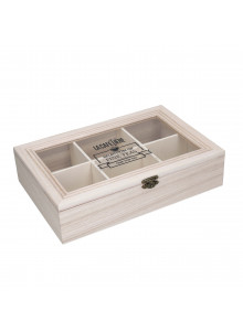 La Cafetière 6 Compartment Wooden Tea Box