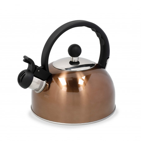 La Cafetière Copper Coloured Stainless Steel 1.3L Whistling Kettle