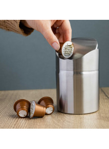 La Cafetière Stainless Steel Tea Bag & Coffee Capsule Bin