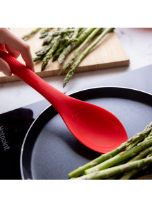 Colourworks Red Silicone Cooking Spoon with Measurement Markings