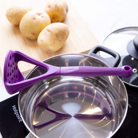 Colourworks Purple Potato Masher with Built-In Scoop
