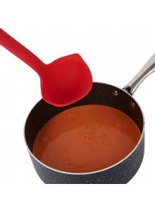 Colourworks Red Silicone Ladle with Pouring and Straining Lips