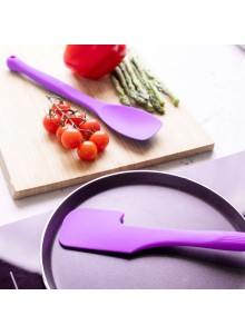 Colourworks Purple Silicone Spatula with Bowl Rest