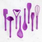 Colourworks Purple Silicone Spatula with Bowl Rest