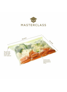 MasterClass Large Zip Fresh Bags - Set of 20