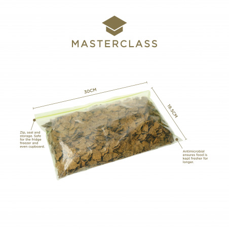 MasterClass Medium Zip Fresh Bags - Set of 20